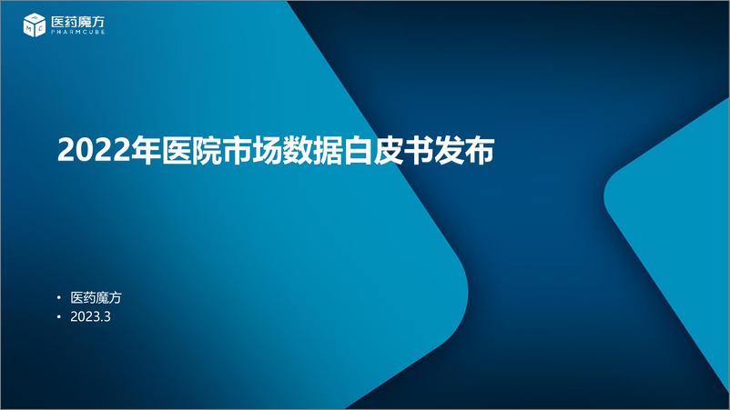 《医药魔方：2022年医院市场数据白皮书-38页》 - 第1页预览图