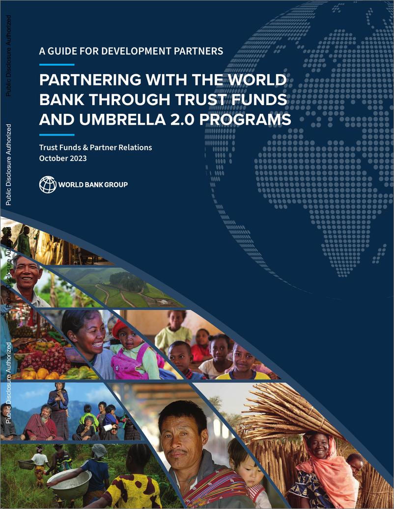 《世界银行-通过信托基金和伞形2.0计划与世界银行建立伙伴关系：发展伙伴指南（英）-29页》 - 第1页预览图