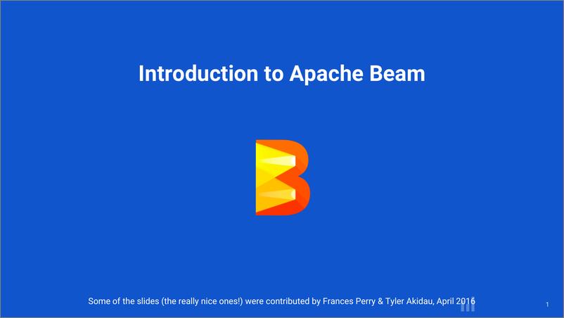 《Introduction to Apache Beam》 - 第1页预览图