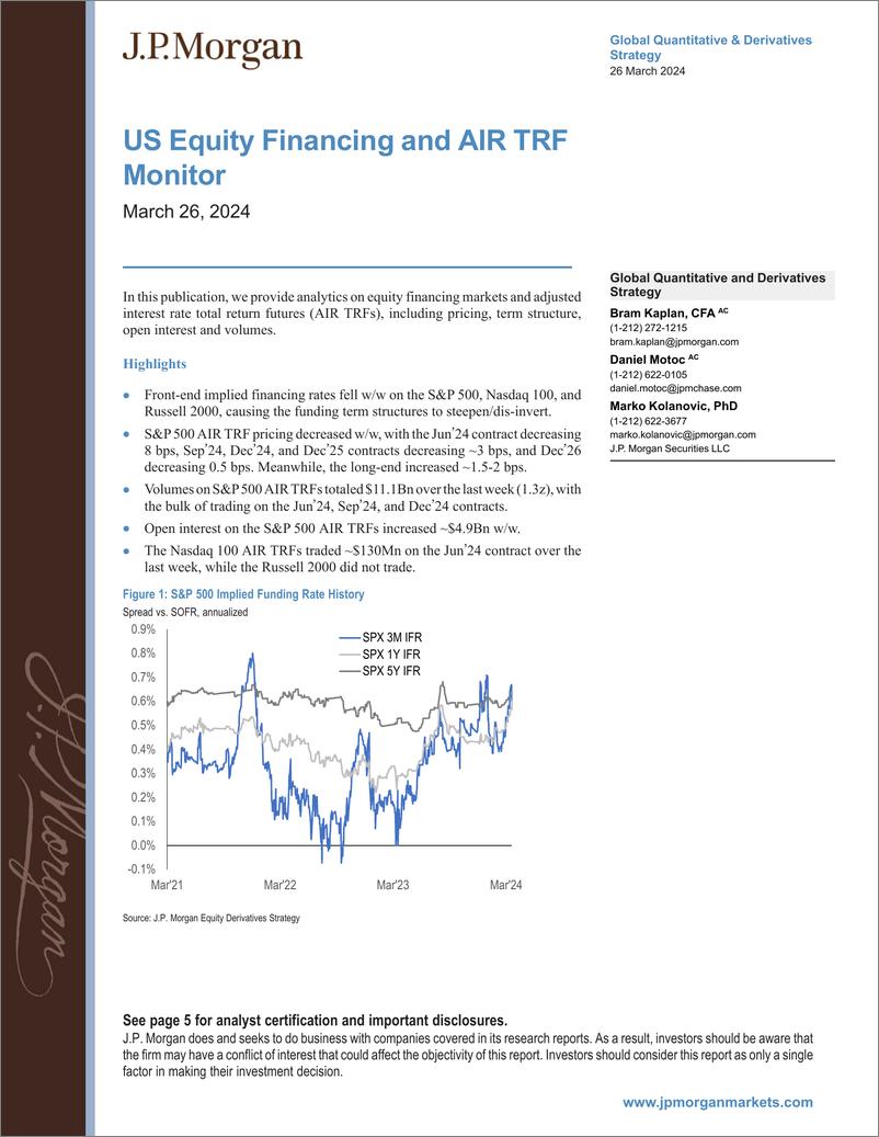 《JPMorgan-US Equity Financing and AIR TRF Monitor March 26, 2024-107236400》 - 第1页预览图
