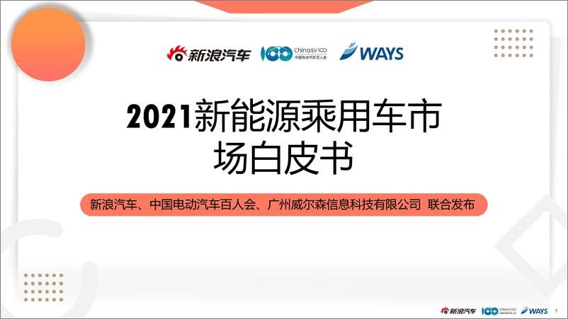 《2021新能源乘用车市场白皮书-新浪汽车》 - 第1页预览图